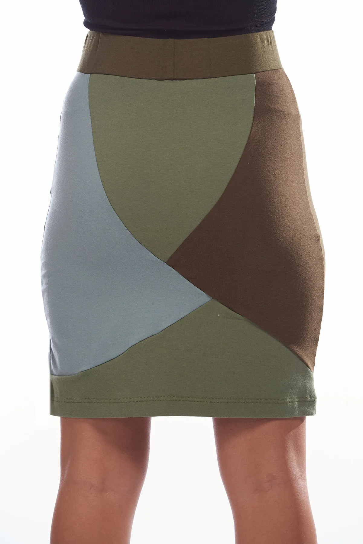 Green-Blue Mosaic Skirt