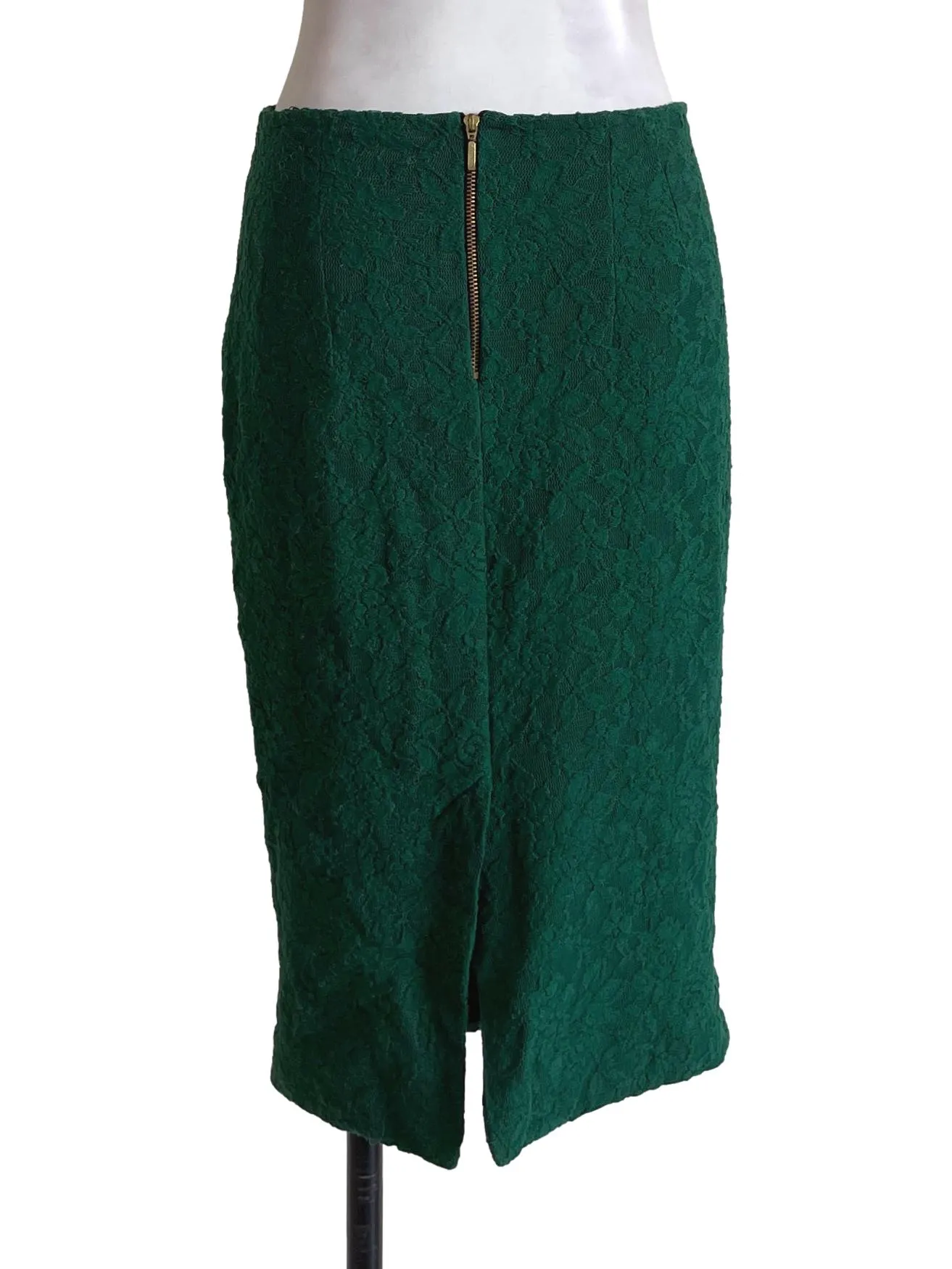 Green Lace Pencil Skirt