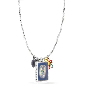 GREEN PENDANT CHARM  NECKLACES #152BL1301 (5F9)