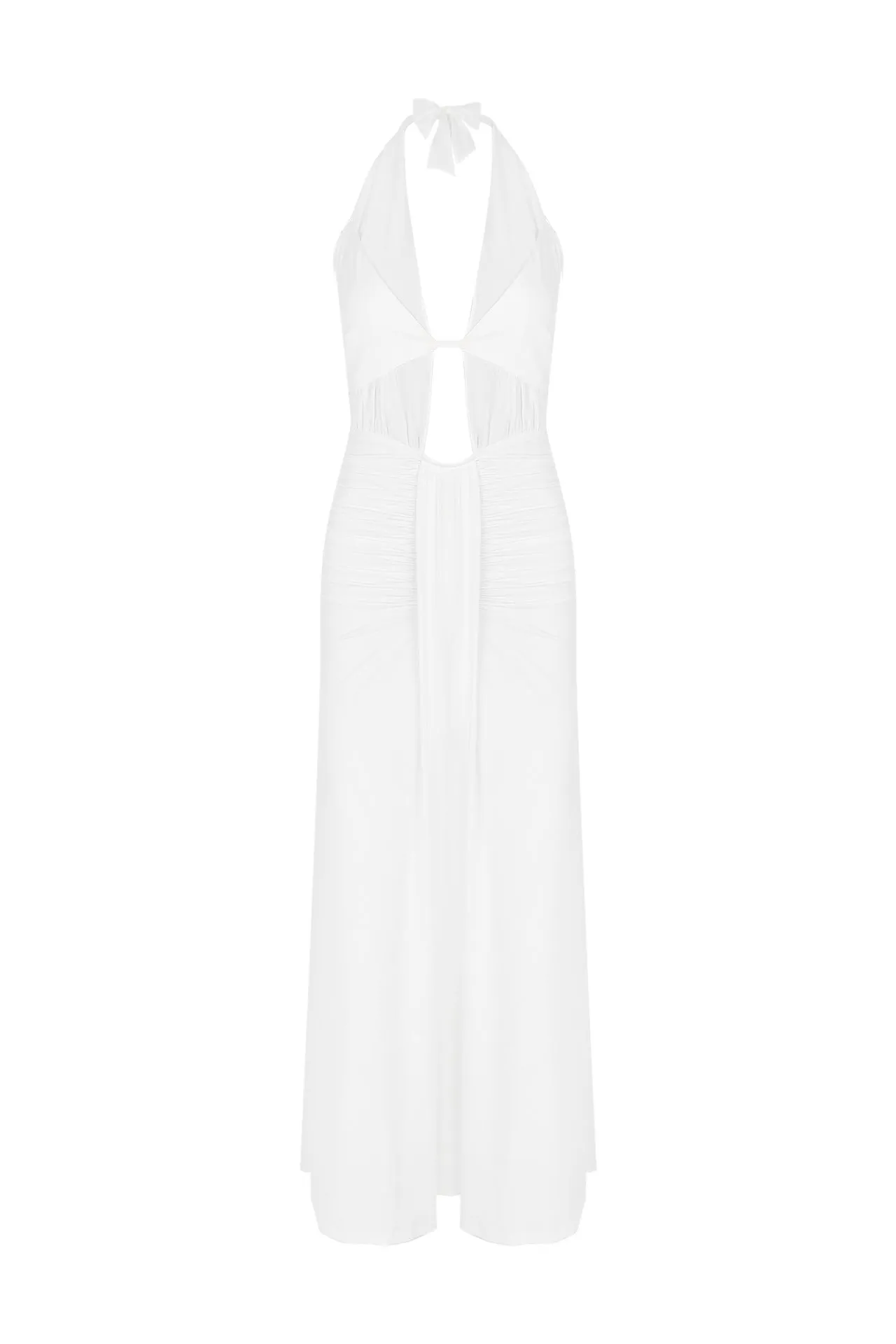 Halter Neck Open Back Maxi Dress