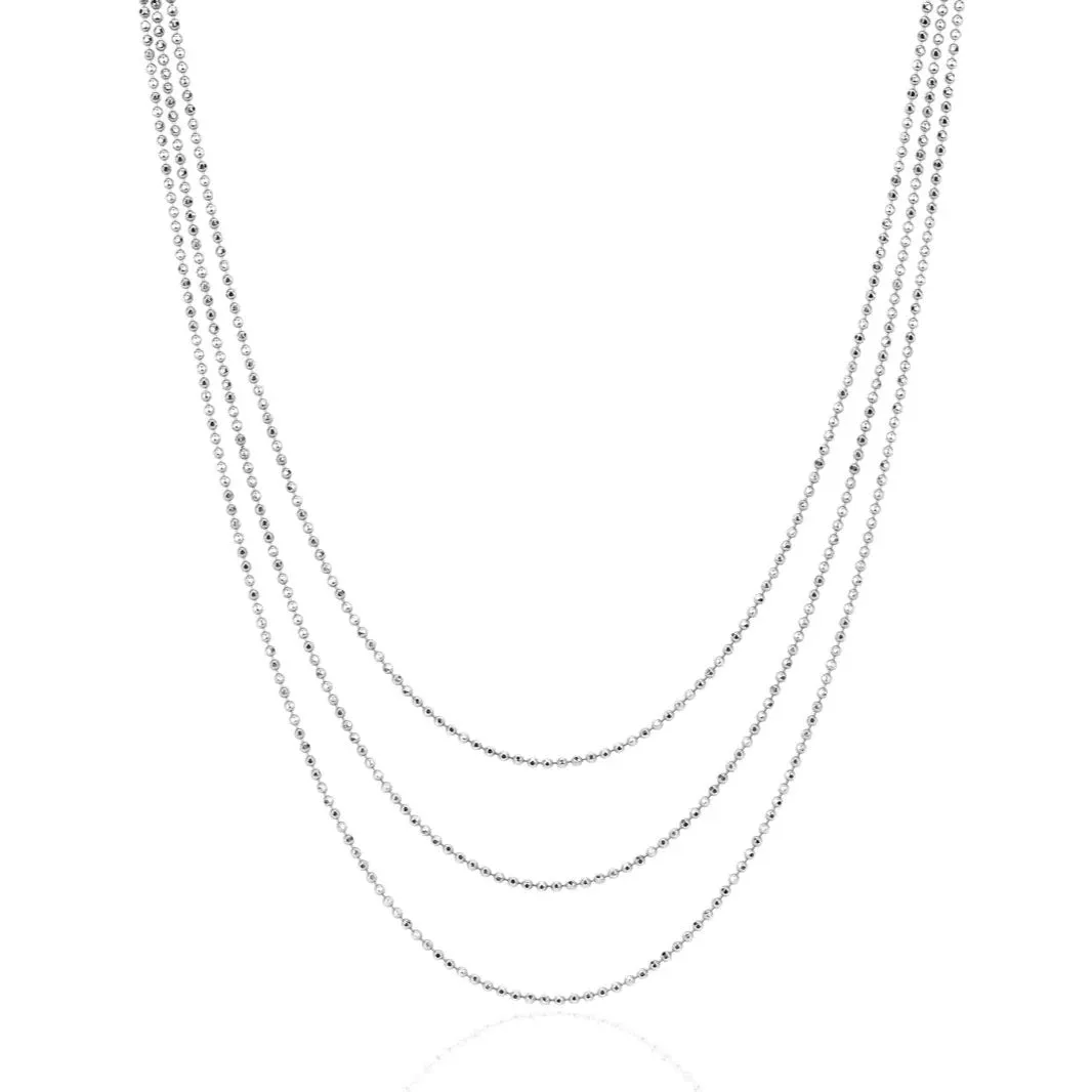 Hasson Triple Layered Chain Necklace