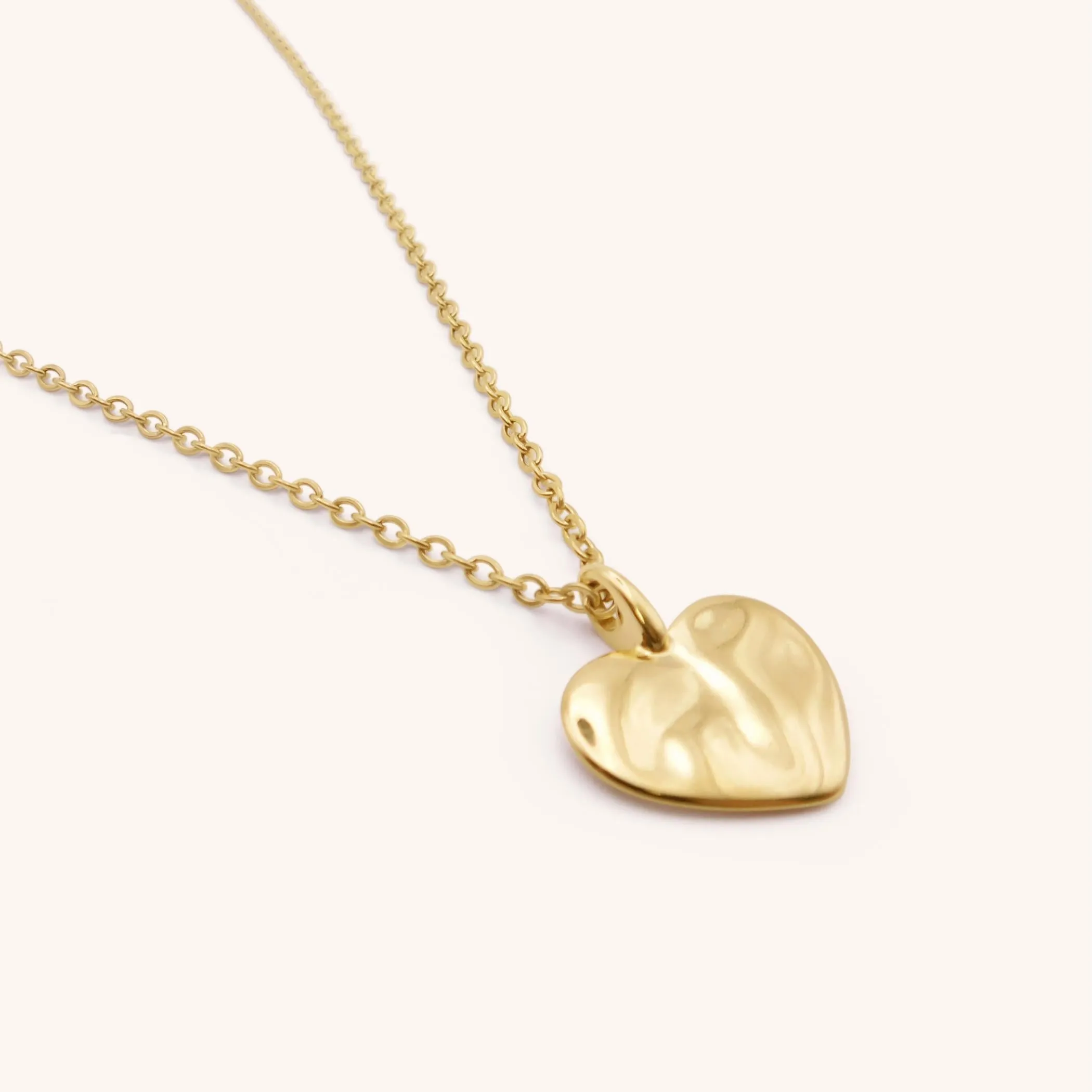 Hayley Heart Fine Chain Necklace, Gold