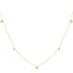 Heart Bezel Choker 14K