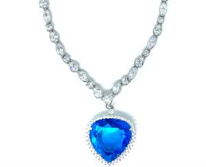 HEART BLUE STONE ATHENA NECKACE