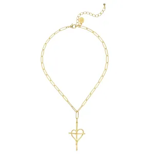 Heart Cross Necklace