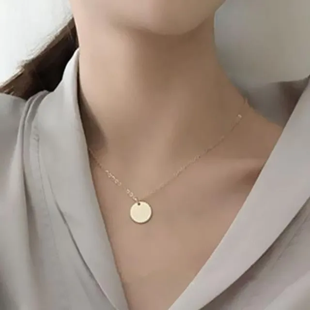 Heart Leaf Moon Pendant Necklace