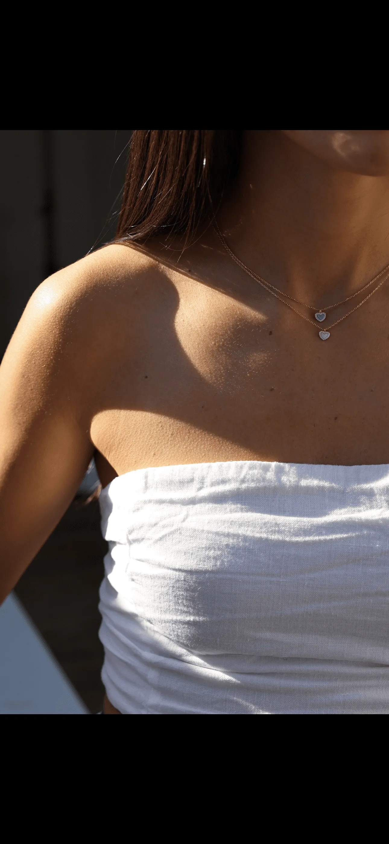 Heart necklace (blue)