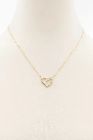 Heart Rhinestone Necklace