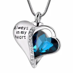 Heart Within A Heart Memorial Necklace