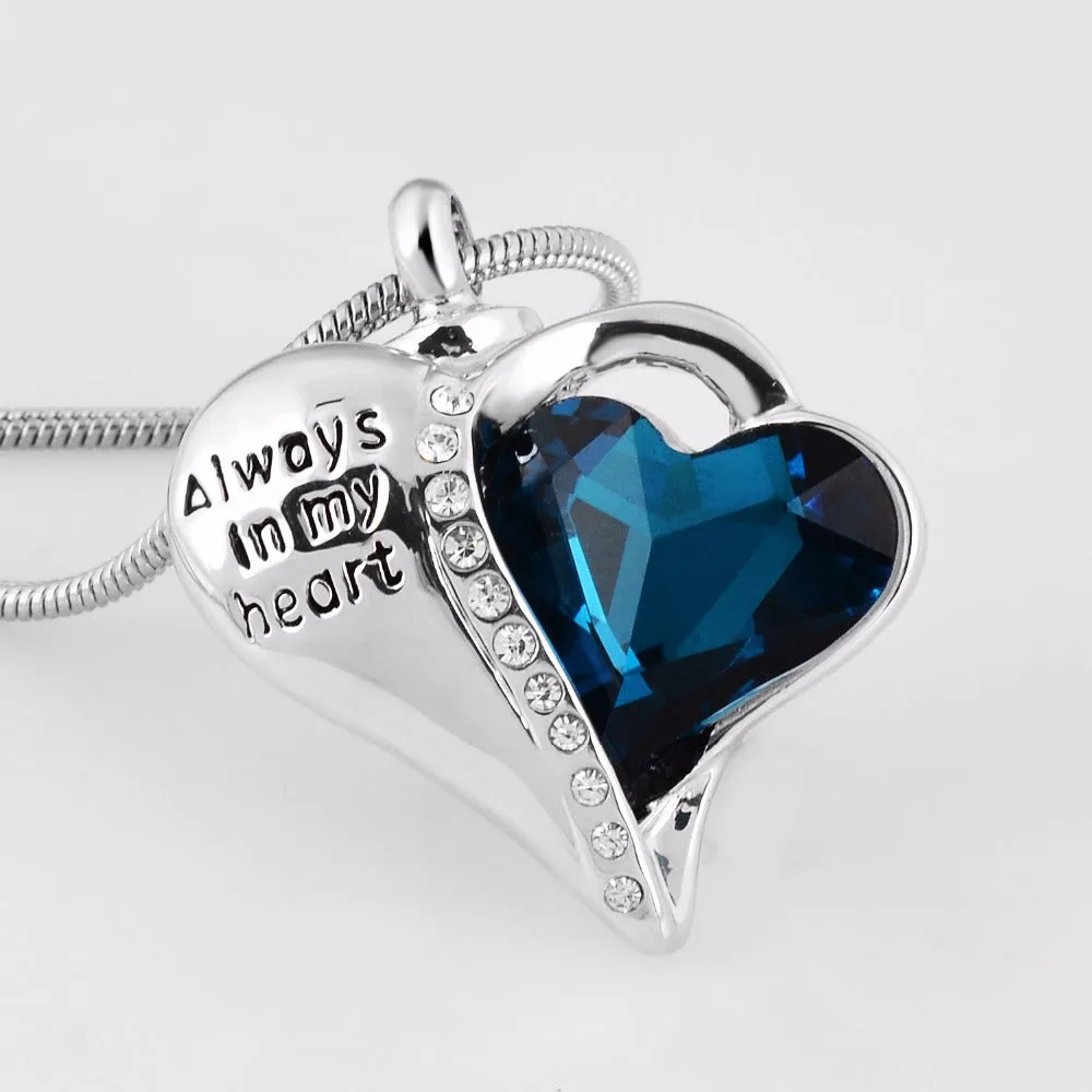Heart Within A Heart Memorial Necklace