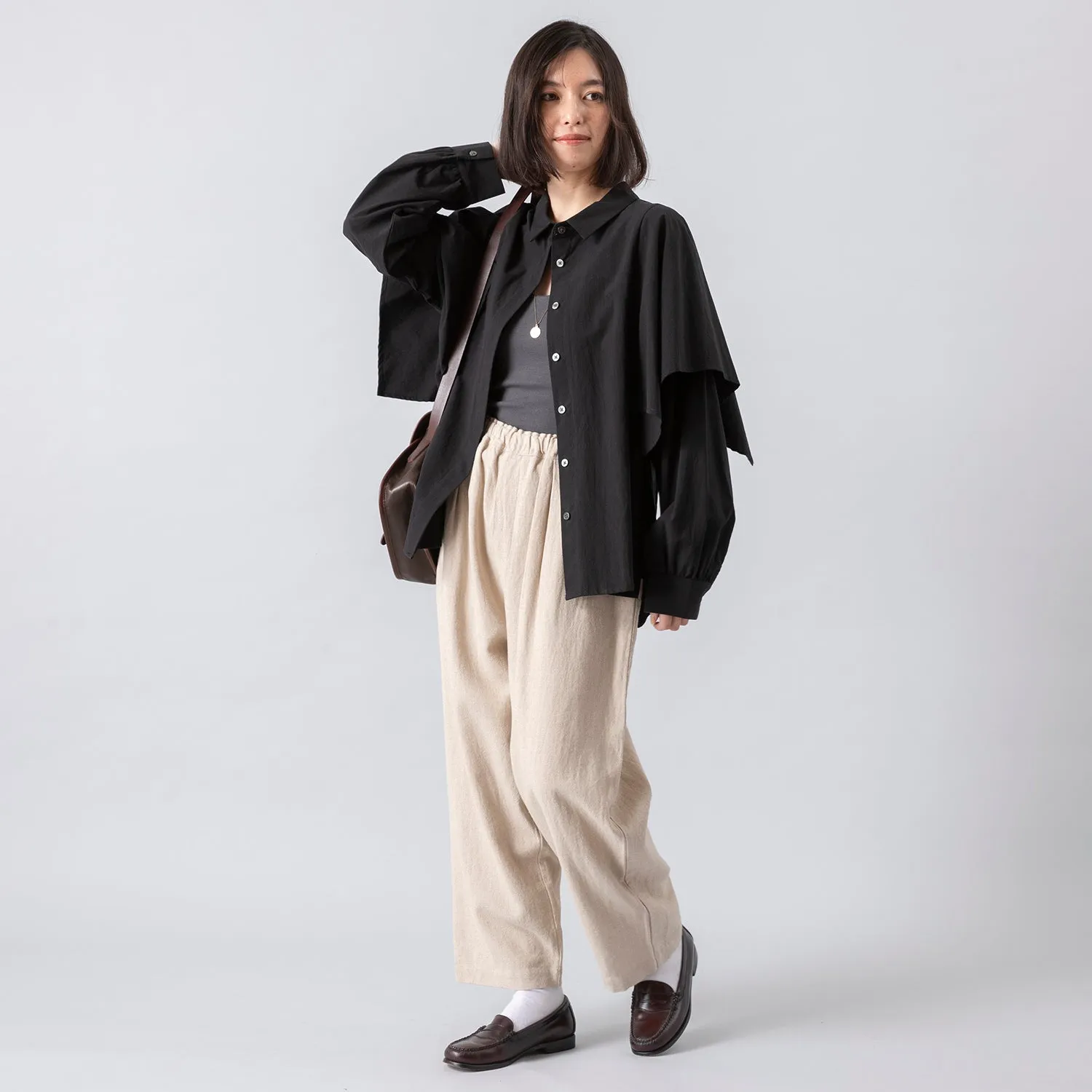 HEAVENLY | ヘブンリー　Linen Rayon Wide Tapered Pants