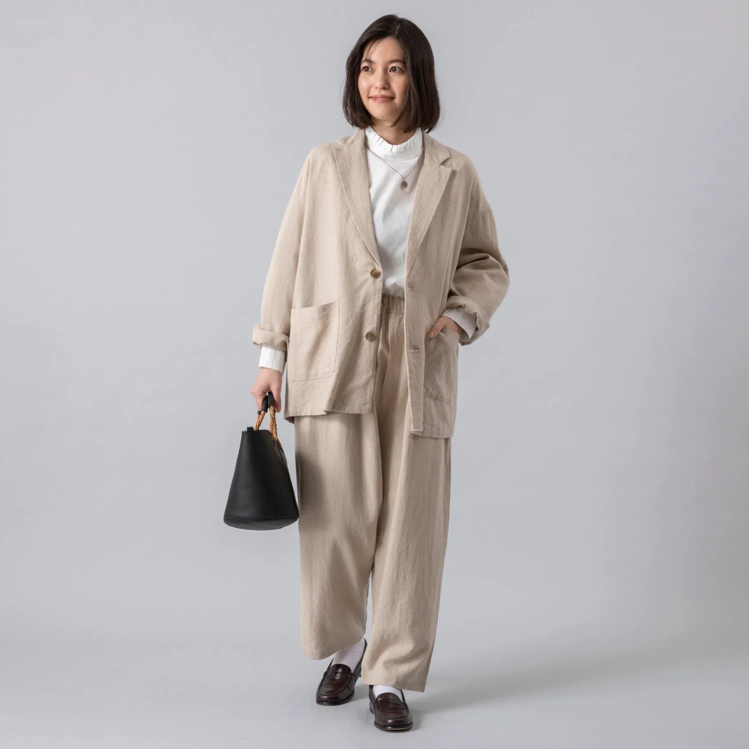 HEAVENLY | ヘブンリー　Linen Rayon Wide Tapered Pants