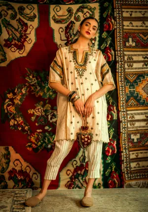 Heirloom  -   tapered-striped-pleated-pants