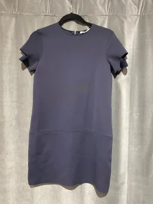 Helmut Lang Navy Neoprene Short Sleeve Mini Dress