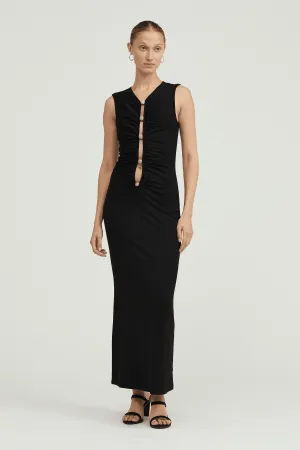 HIDDEN GEM TANK MAXI DRESS | BLACK