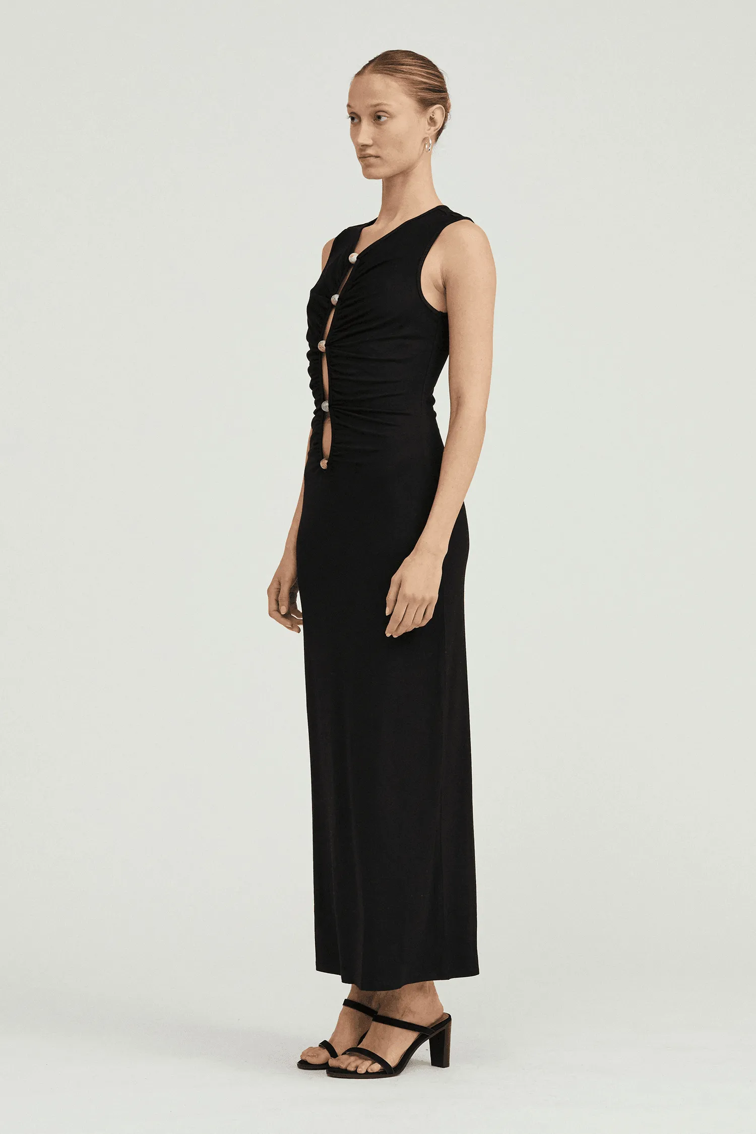HIDDEN GEM TANK MAXI DRESS | BLACK