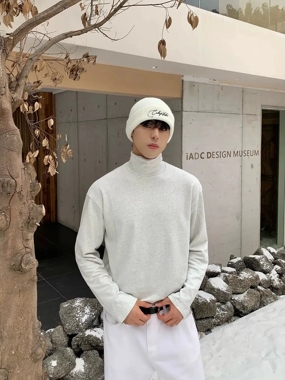 High Neck Long Sleeve Pullover