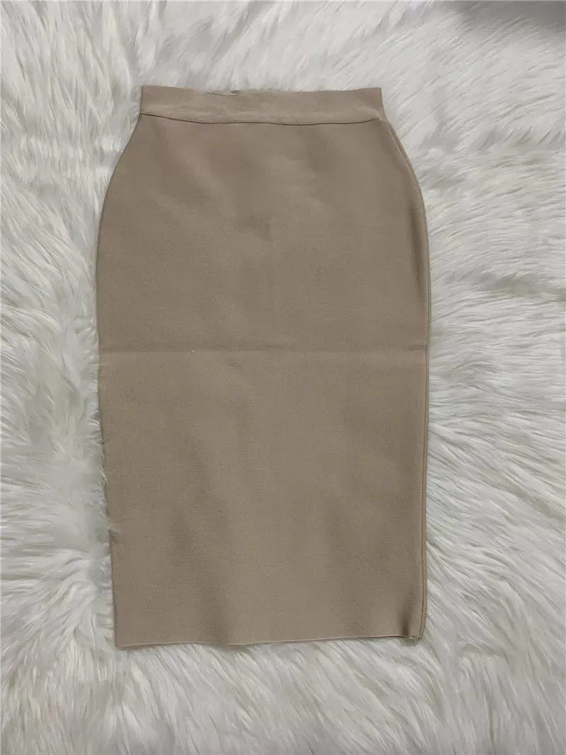 High Quality Women's Bandage Skirt Elegant Pencil Skirt Sexy Club Party Office Wear Vintage Skirts