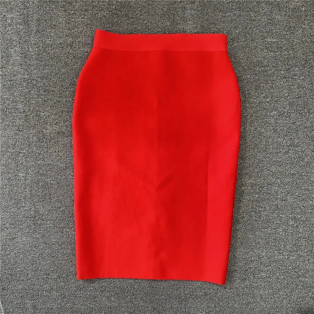 High Quality Women's Bandage Skirt Elegant Pencil Skirt Sexy Club Party Office Wear Vintage Skirts