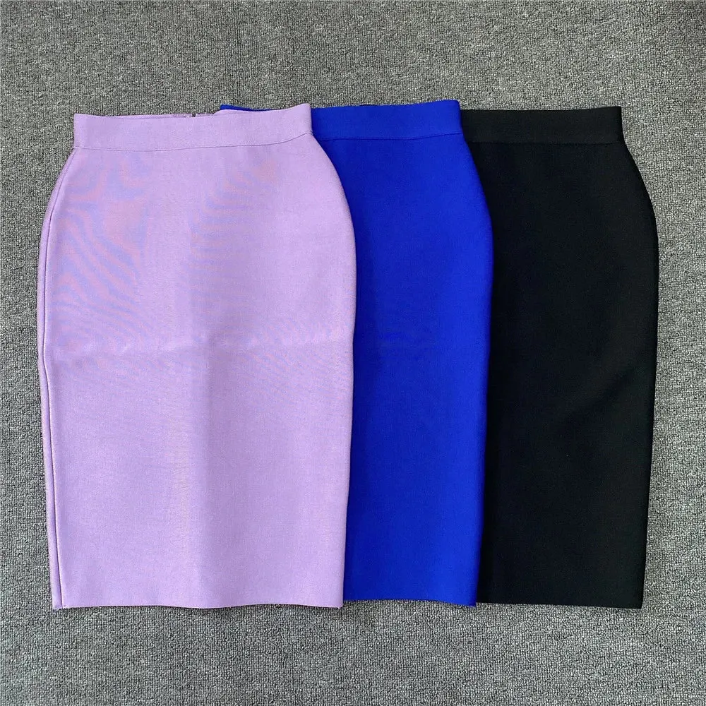 High Quality Women's Bandage Skirt Elegant Pencil Skirt Sexy Club Party Office Wear Vintage Skirts