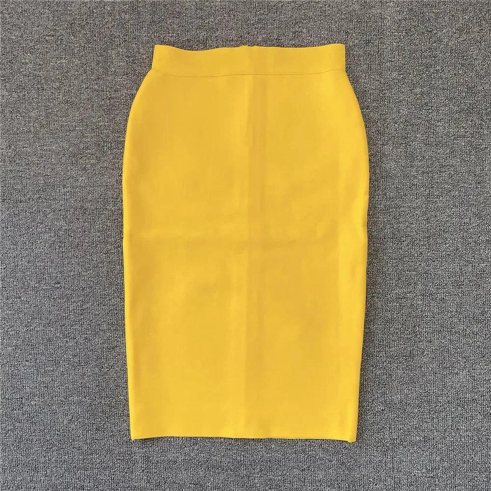 High Quality Women's Bandage Skirt Elegant Pencil Skirt Sexy Club Party Office Wear Vintage Skirts
