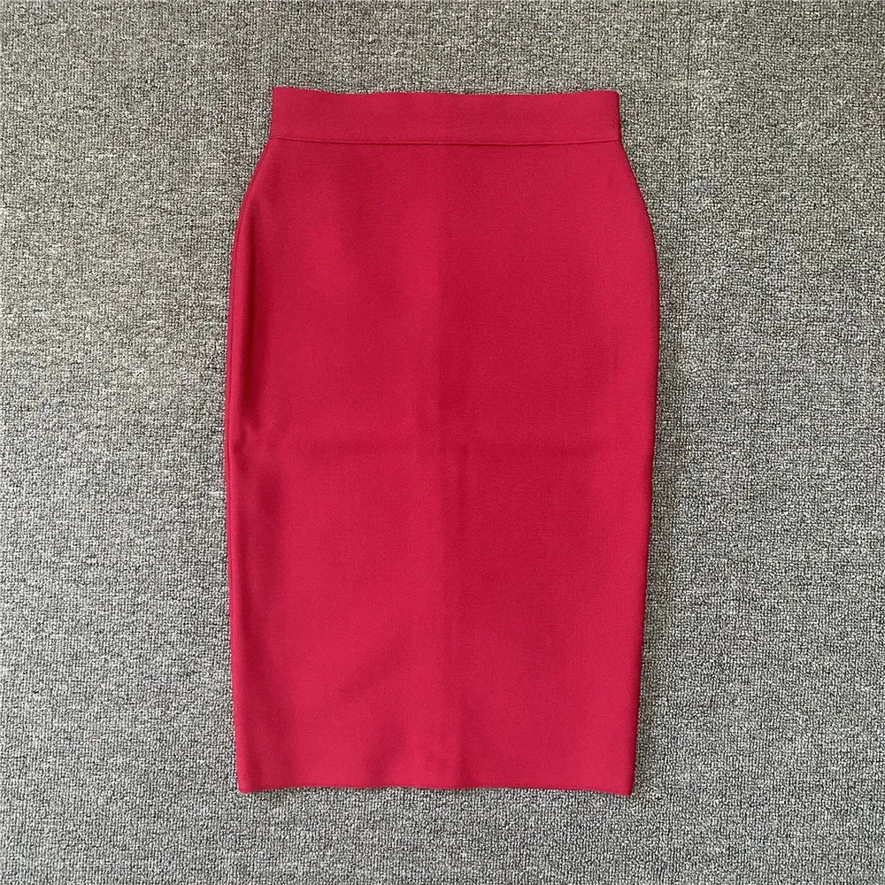 High Quality Women's Bandage Skirt Elegant Pencil Skirt Sexy Club Party Office Wear Vintage Skirts