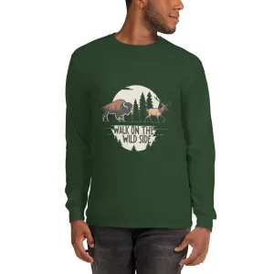 Hiking Theme Wild side Men’s Long Sleeve Tee