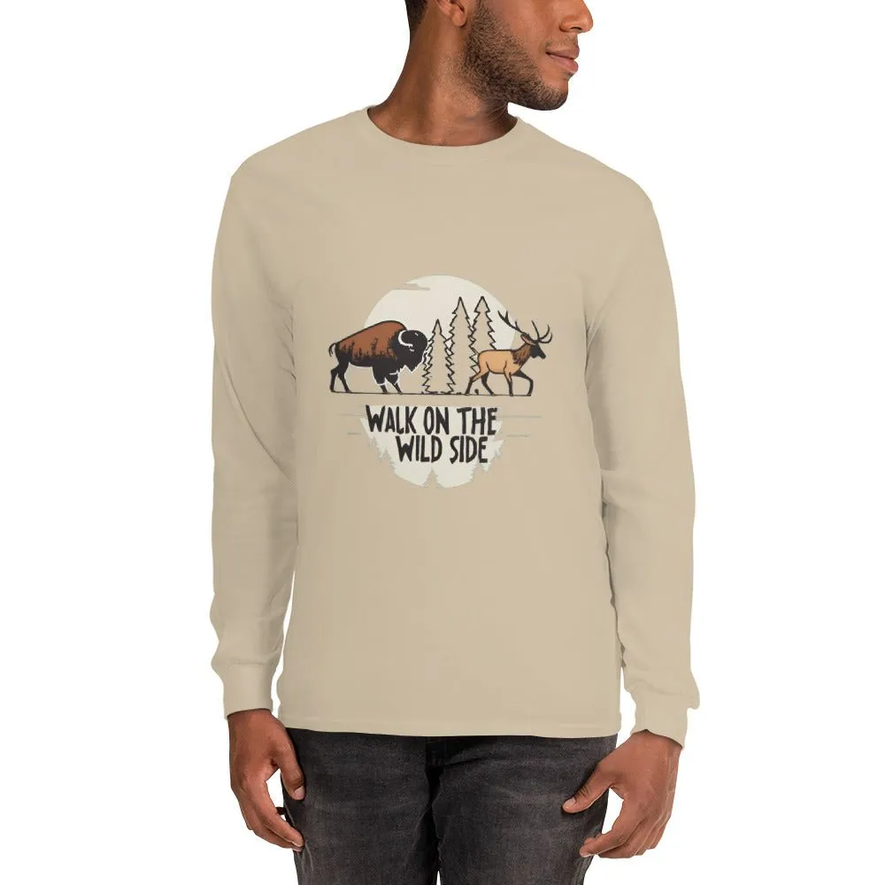 Hiking Theme Wild side Men’s Long Sleeve Tee