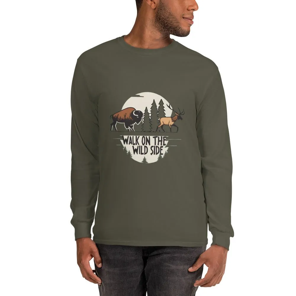 Hiking Theme Wild side Men’s Long Sleeve Tee