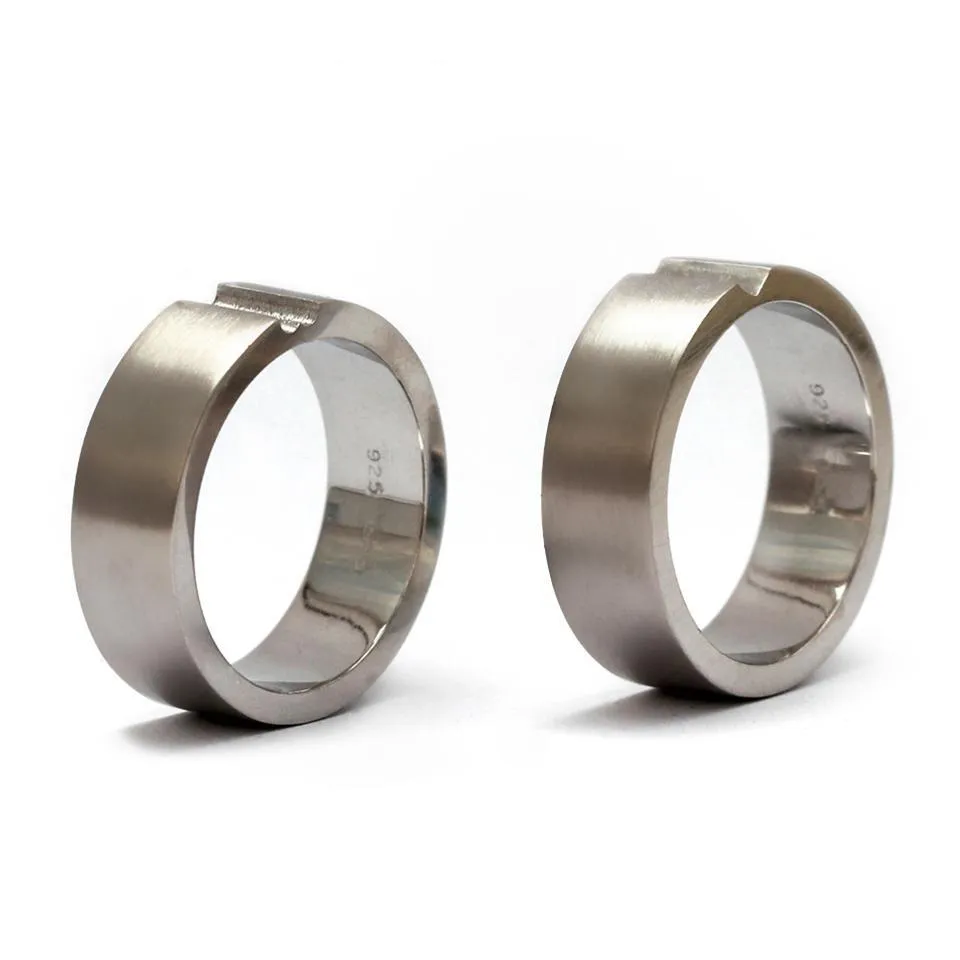 His and hers matching promise rings