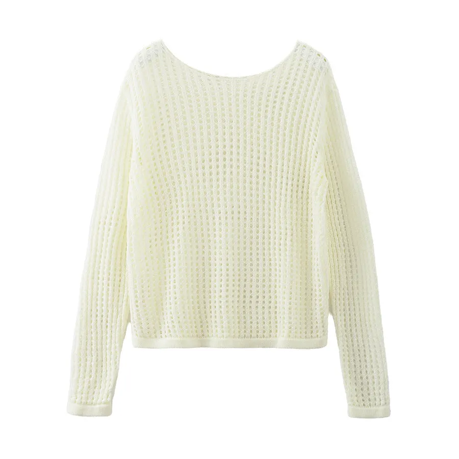 Hollow-out sweater