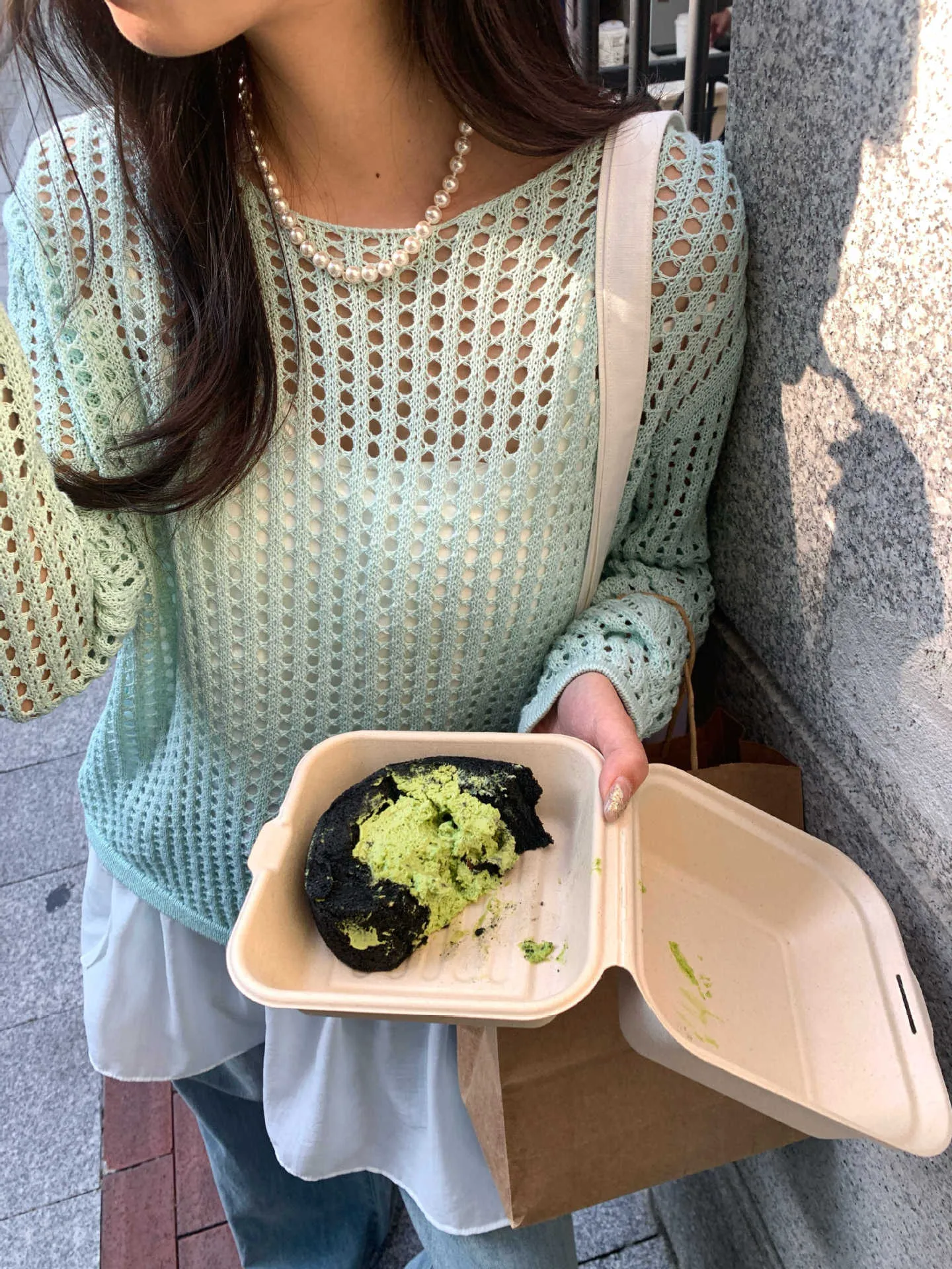 Hollow-out sweater