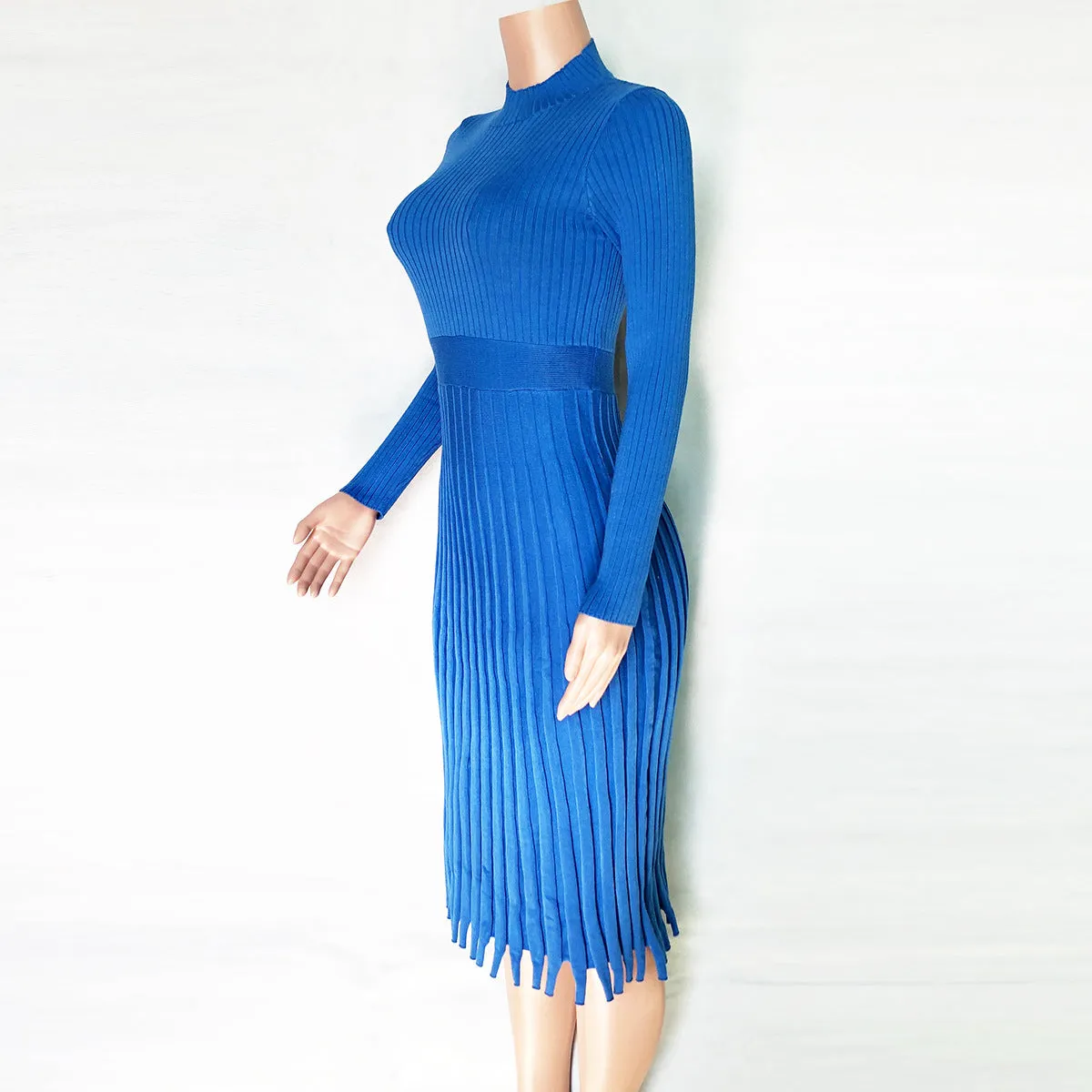Hot Selling Fashion Women Midi Length  Fall Dresses