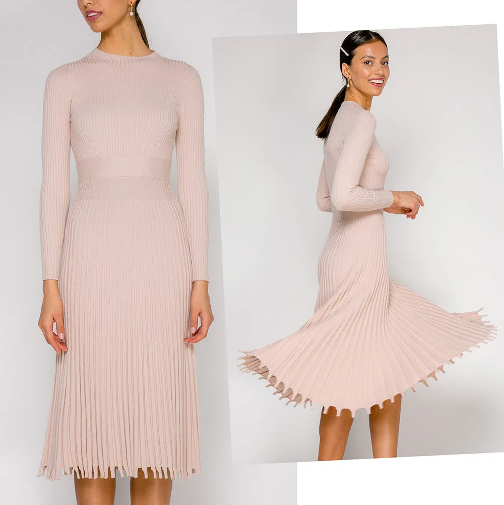 Hot Selling Fashion Women Midi Length  Fall Dresses