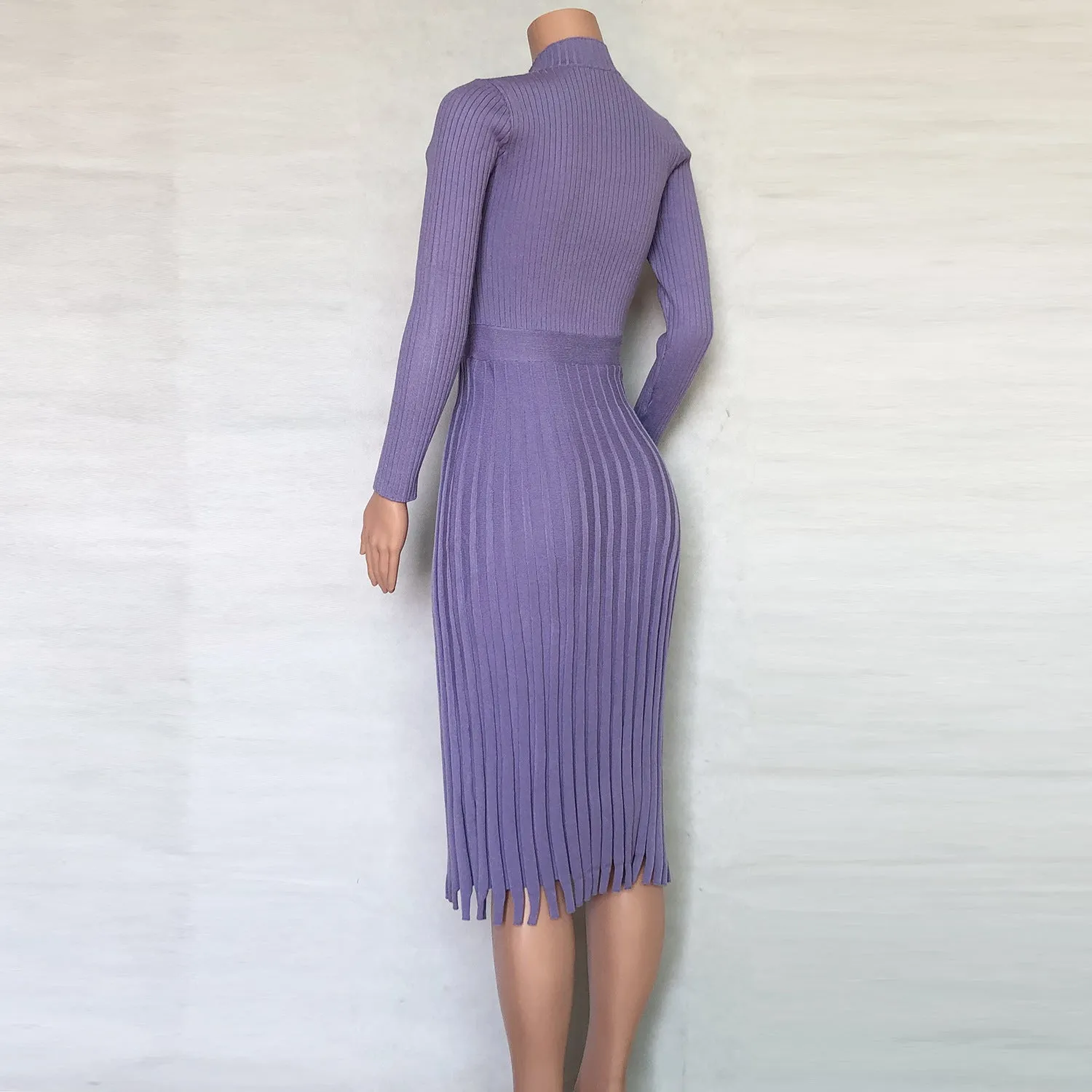 Hot Selling Fashion Women Midi Length  Fall Dresses