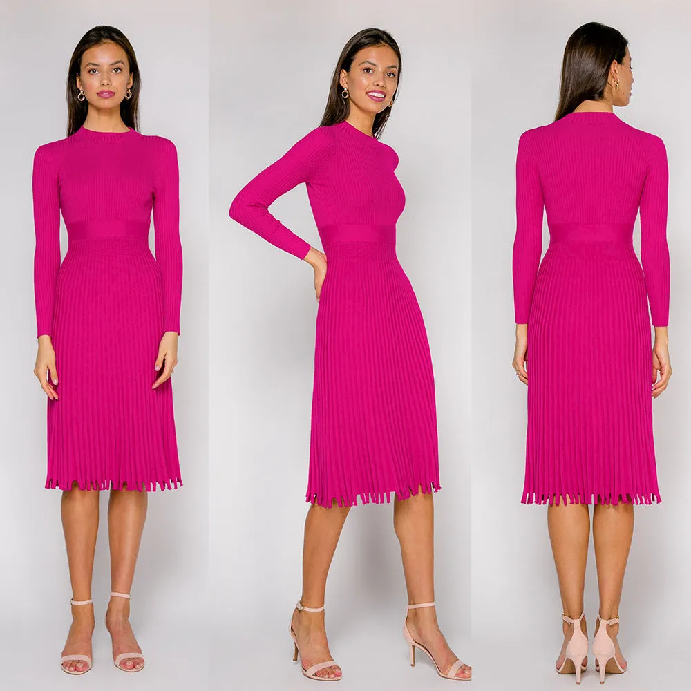 Hot Selling Fashion Women Midi Length  Fall Dresses