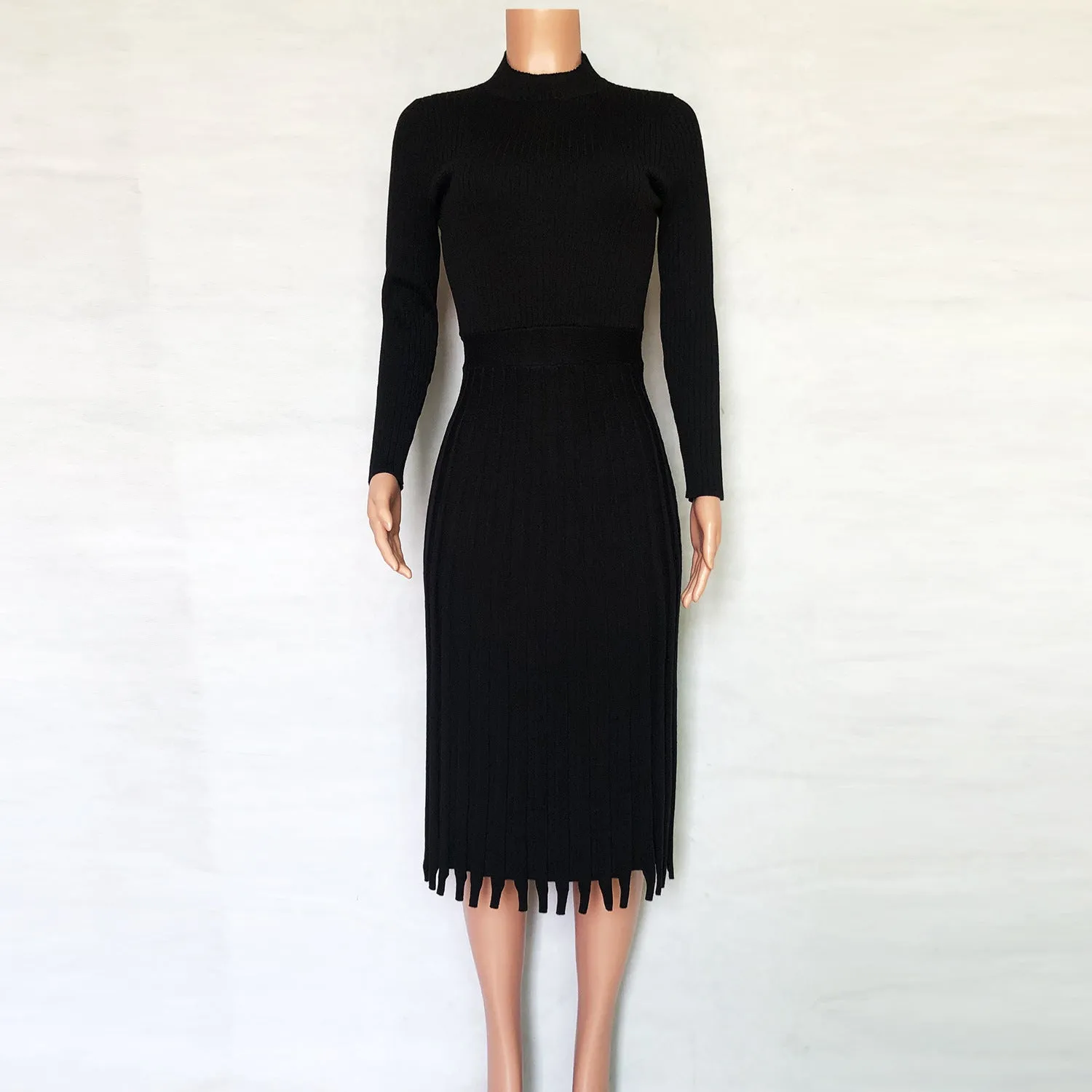 Hot Selling Fashion Women Midi Length  Fall Dresses