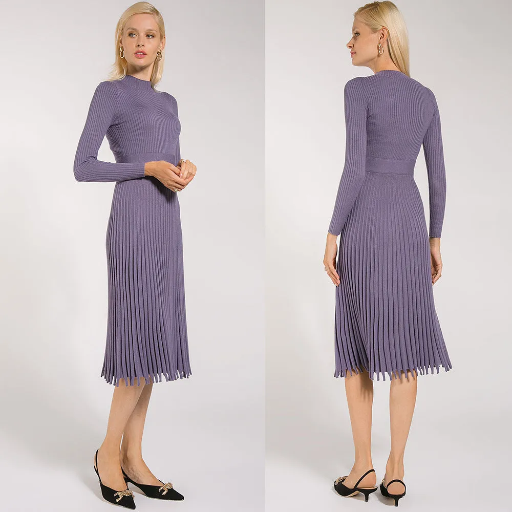 Hot Selling Fashion Women Midi Length  Fall Dresses