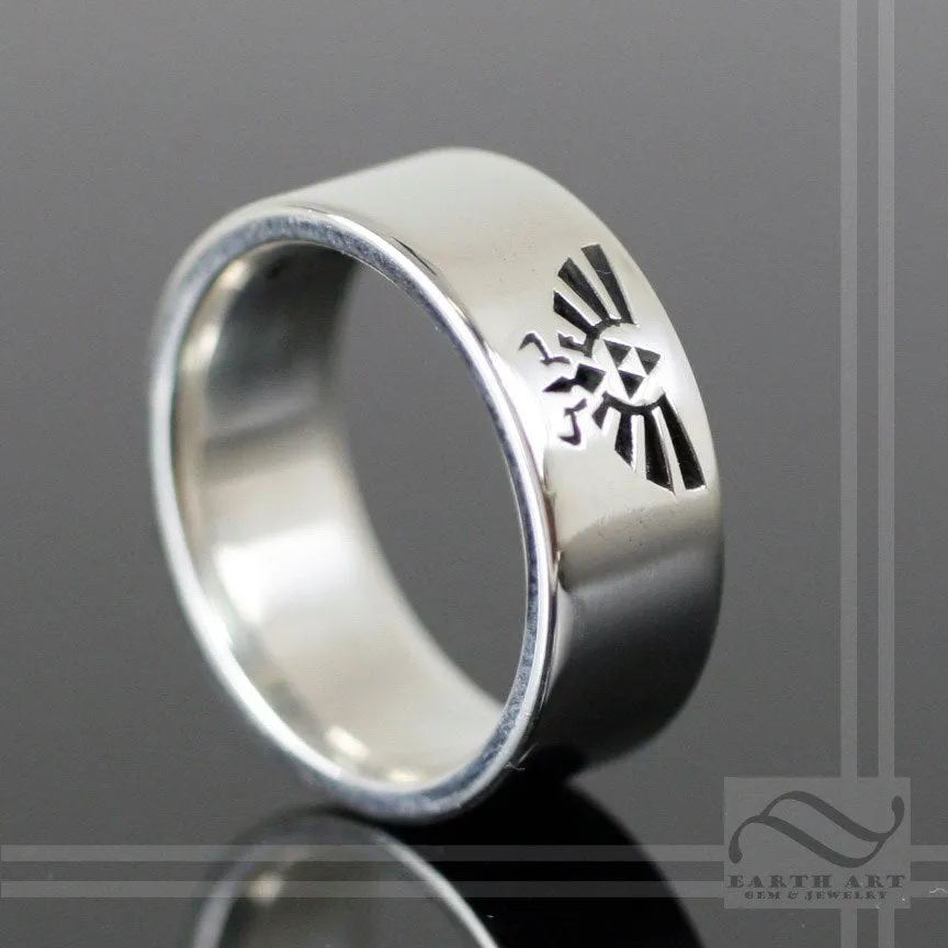 Hyrule Band - 8mm wide 14k Wedding Band