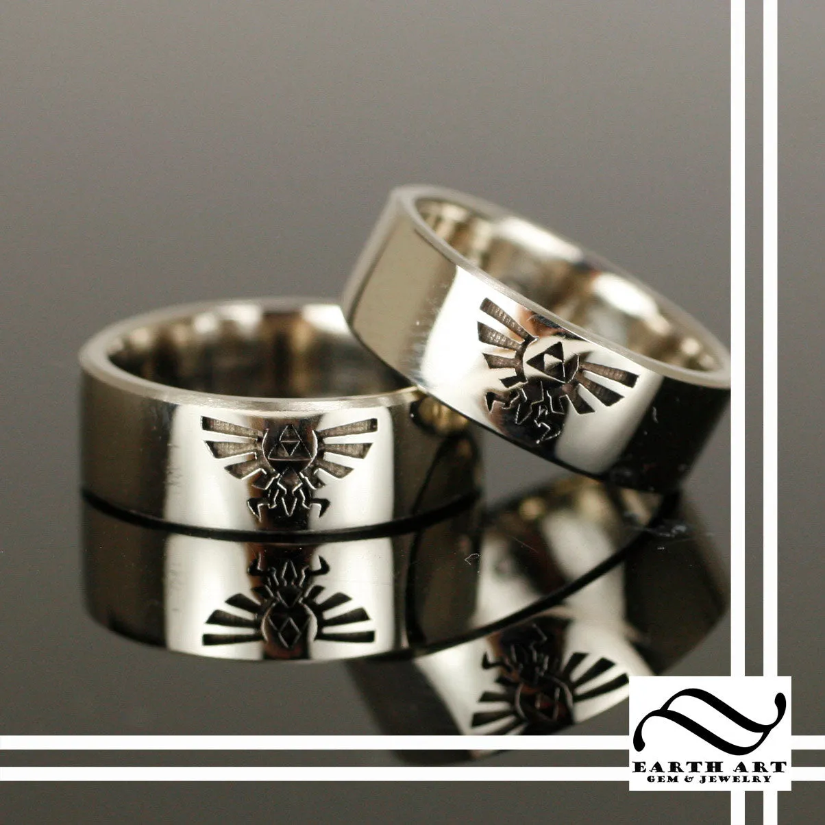 Hyrule Band - 8mm wide 14k Wedding Band