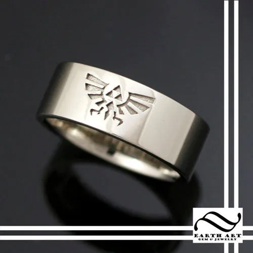 Hyrule Band - 8mm wide 14k Wedding Band