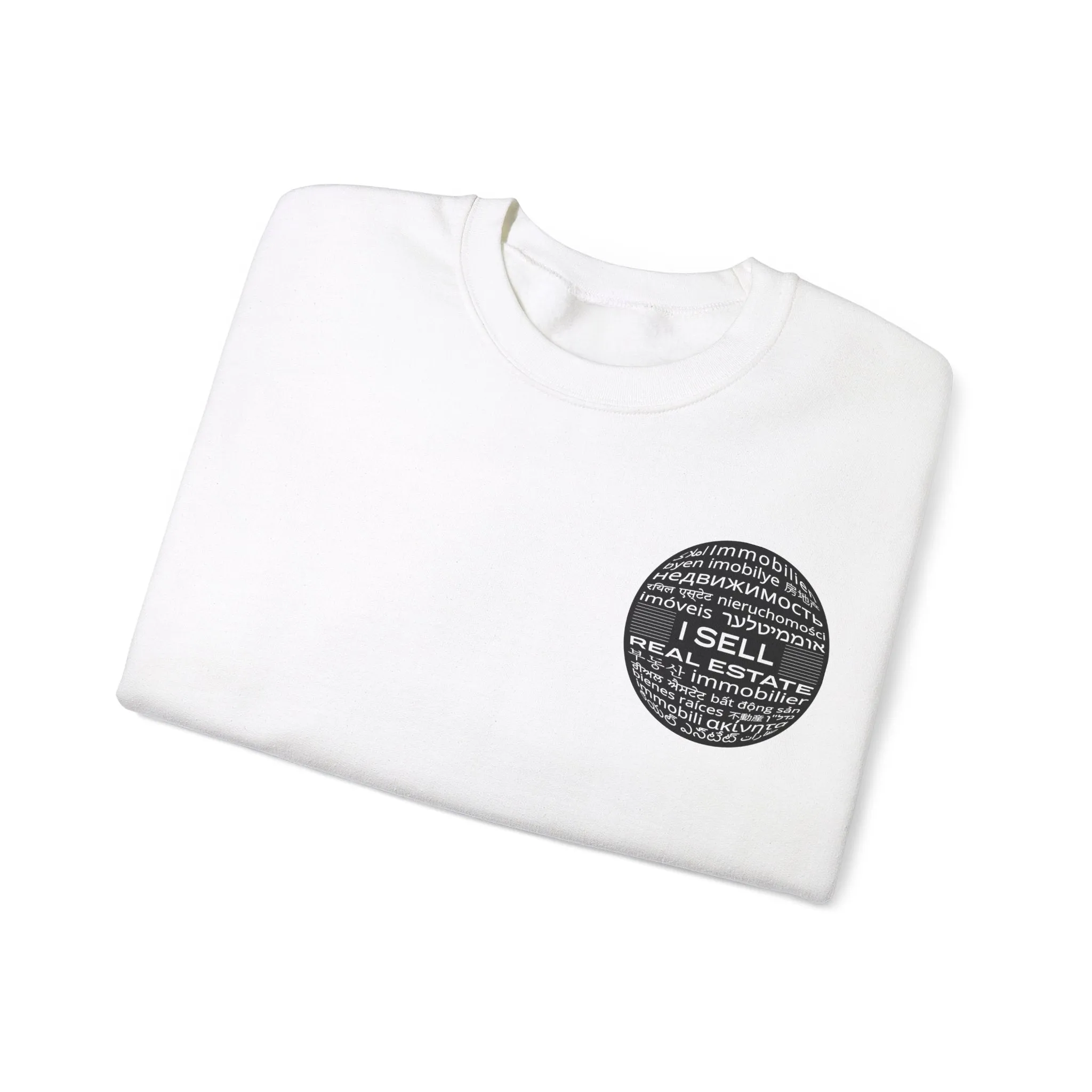 I SELL REAL ESTATE translated Unisex Heavy Blend™ Crewneck Sweatshirt