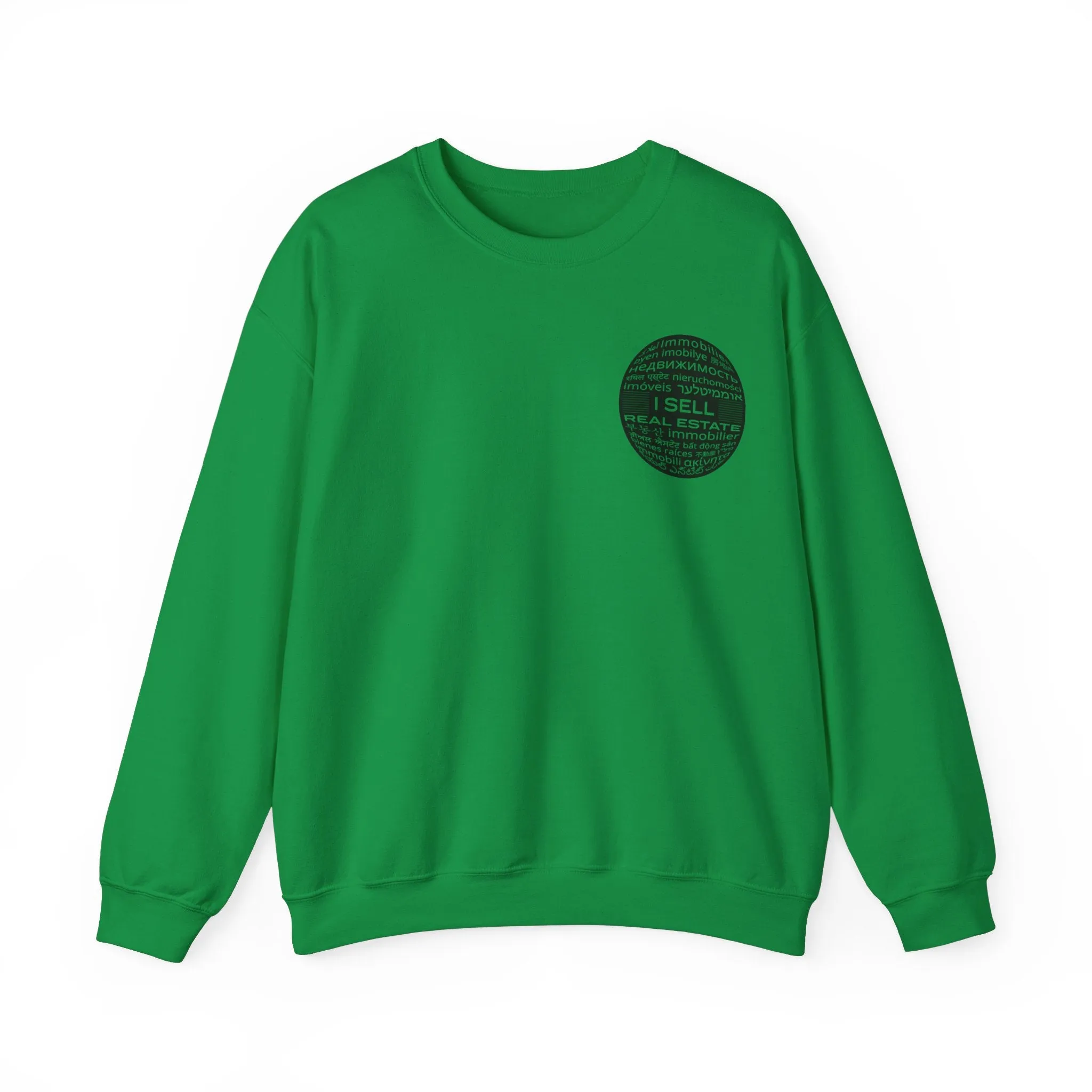 I SELL REAL ESTATE translated Unisex Heavy Blend™ Crewneck Sweatshirt