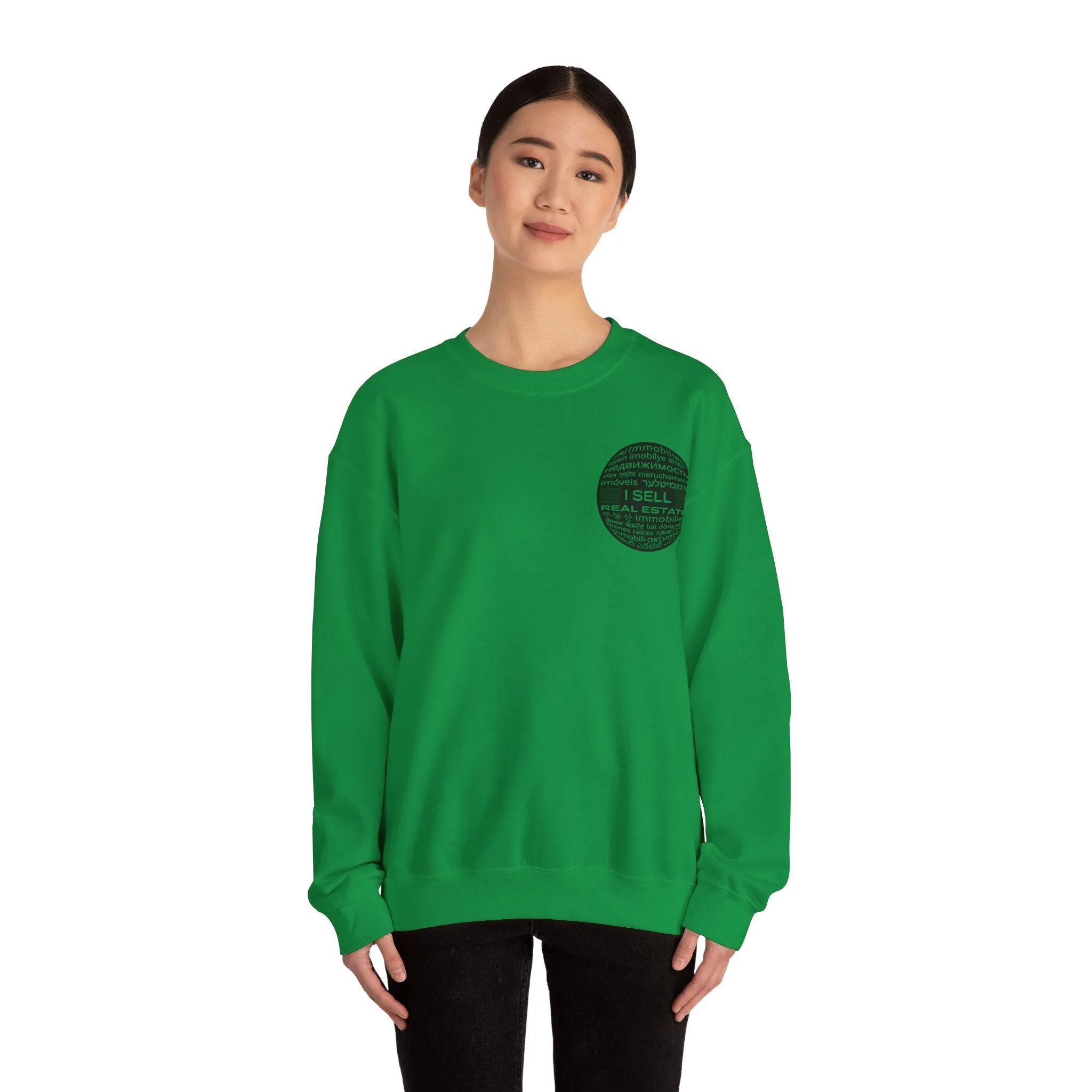 I SELL REAL ESTATE translated Unisex Heavy Blend™ Crewneck Sweatshirt