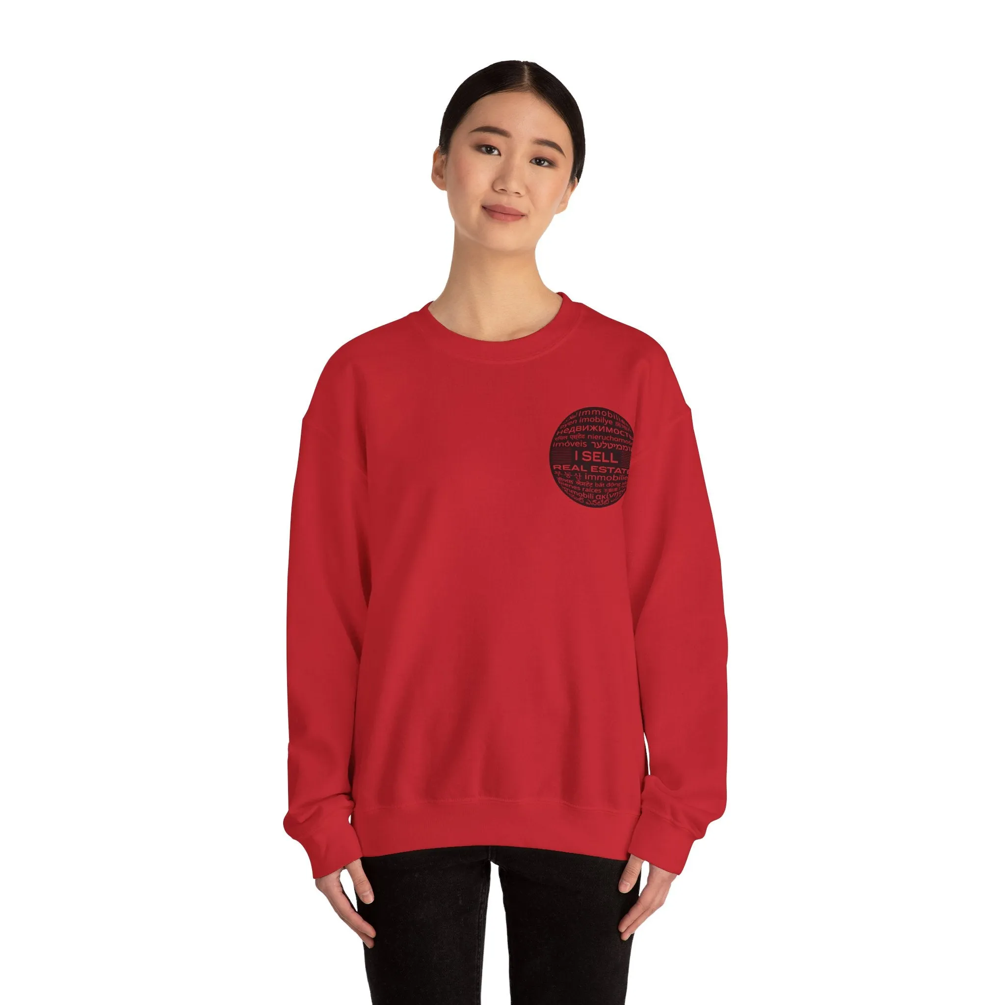 I SELL REAL ESTATE translated Unisex Heavy Blend™ Crewneck Sweatshirt