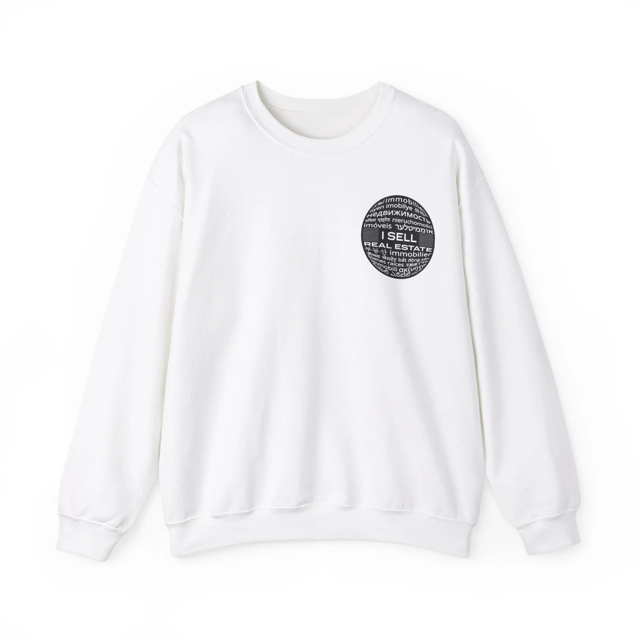 I SELL REAL ESTATE translated Unisex Heavy Blend™ Crewneck Sweatshirt