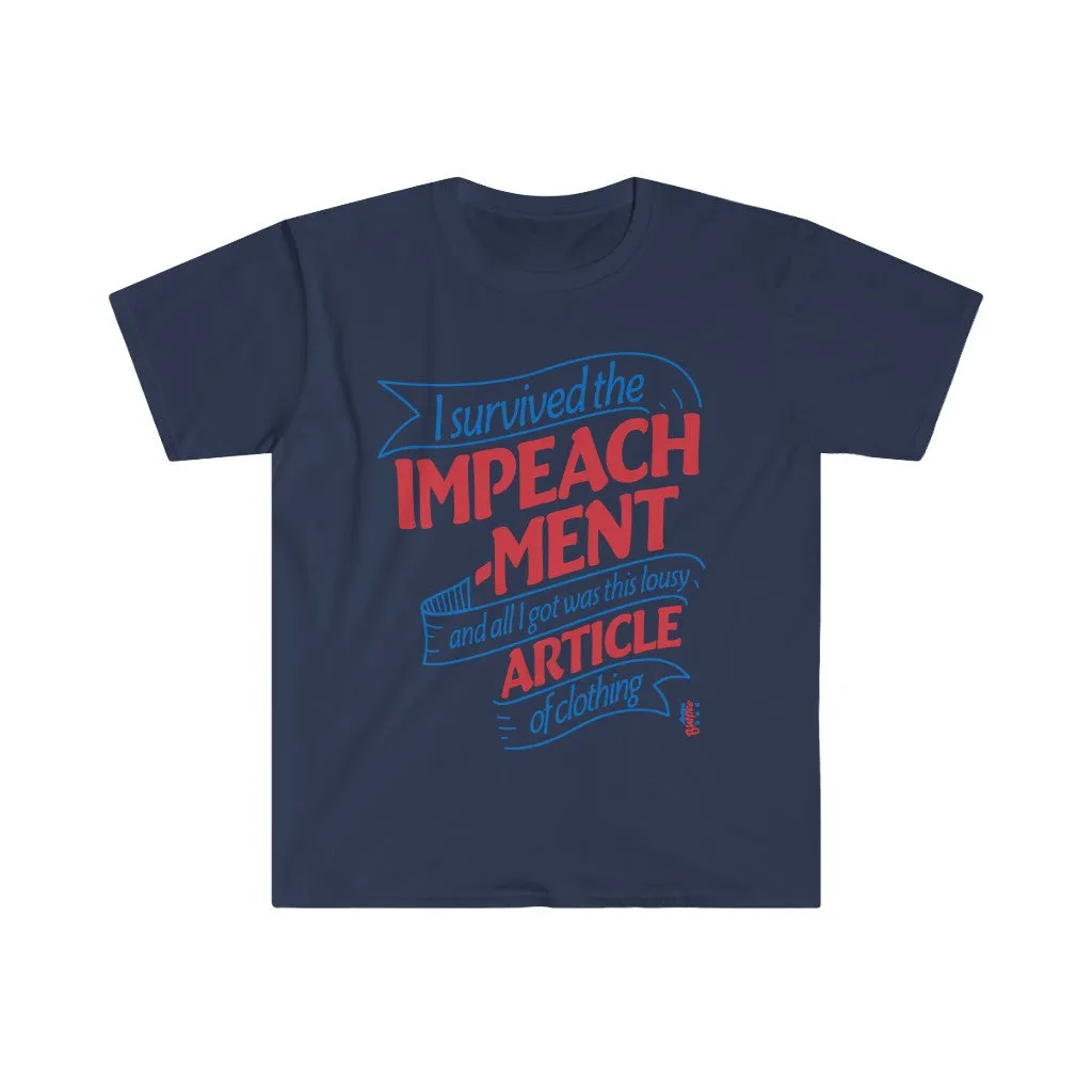 I Survived the Impeachment - Men's Fitted Workout T Shirt
