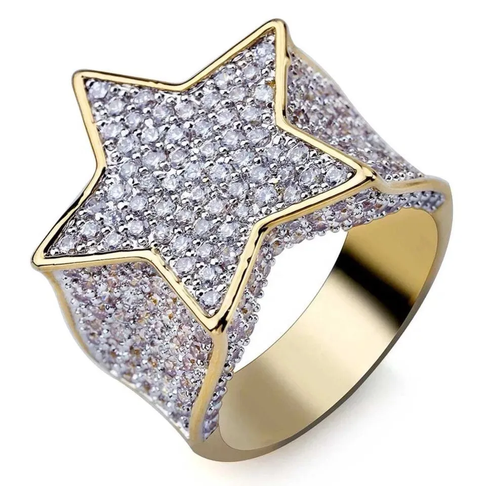 Iced out ring | Star Ring | Bling Ring