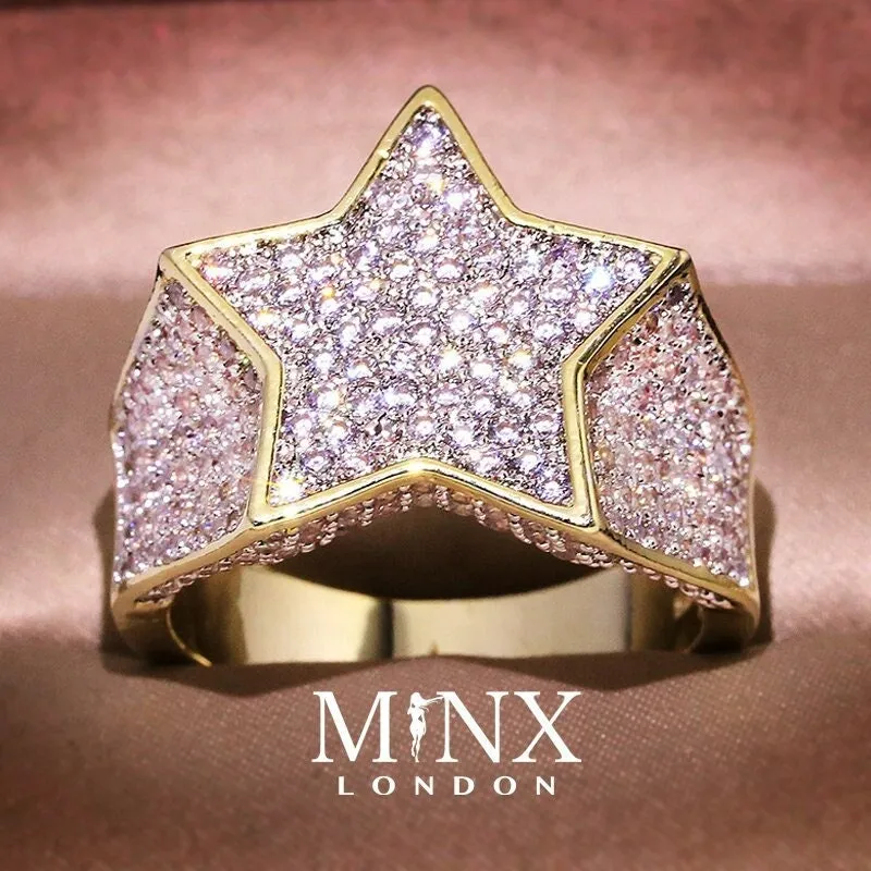 Iced out ring | Star Ring | Bling Ring