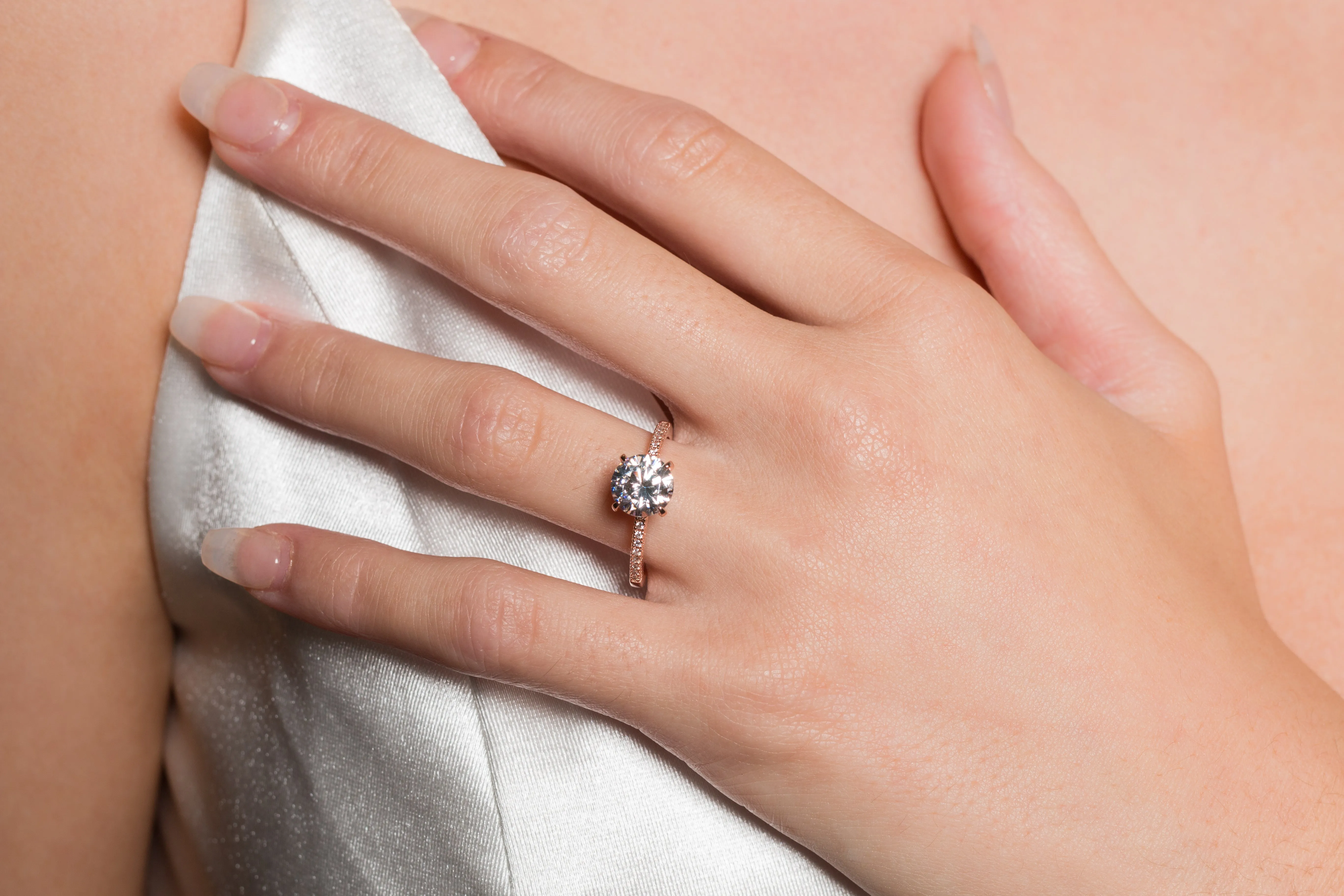 ICONIC BRIDAL FRANCESCA RING ROSE GOLD